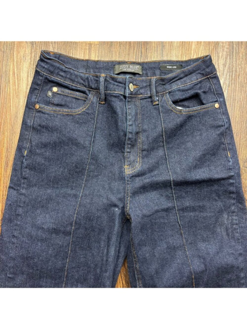 Judy Blue Wide Leg Jeans Dark Wash JB88664DK Front Seam Women’s 11/30 - Picture 3 of 9